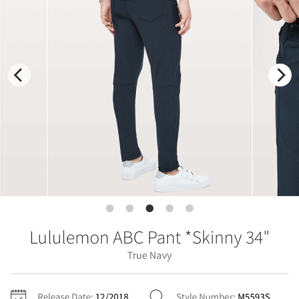 lululemon athletica Men's ABC Pants - True Navy - Picture 3 of 9